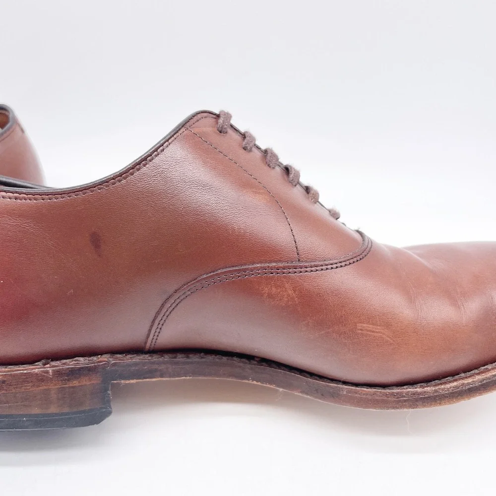 Allen Edmonds Men's Brown Carlyle Plain‎ Toe Oxford Shoes Size 9.5 EEE